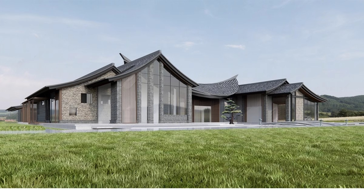 图片[21]-坡屋顶建筑SU模型公建文化展览馆服务中心新中式折线建筑草图大师-大怪兽分享
