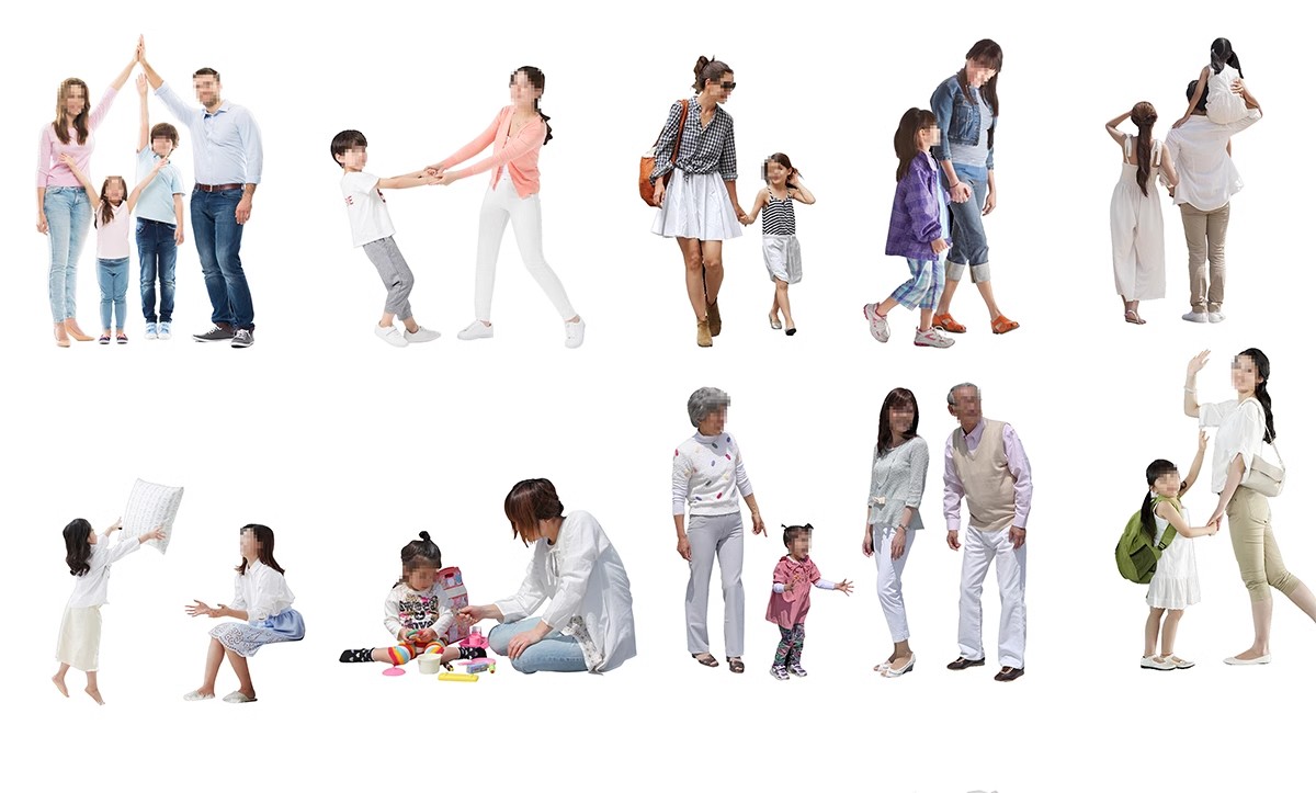 图片[22]-人物青年老人小孩子PS后期素材建筑效果图后期鸟瞰亚洲人PNG免抠-大怪兽分享