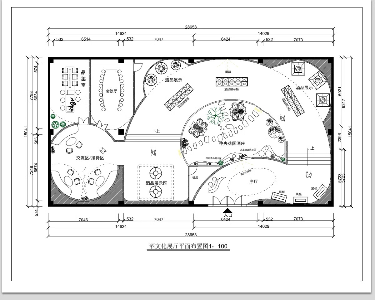 图片[23]-文化展厅CAD平面布置图 室内展馆企业科技历史展览馆方案布局设计-大怪兽分享