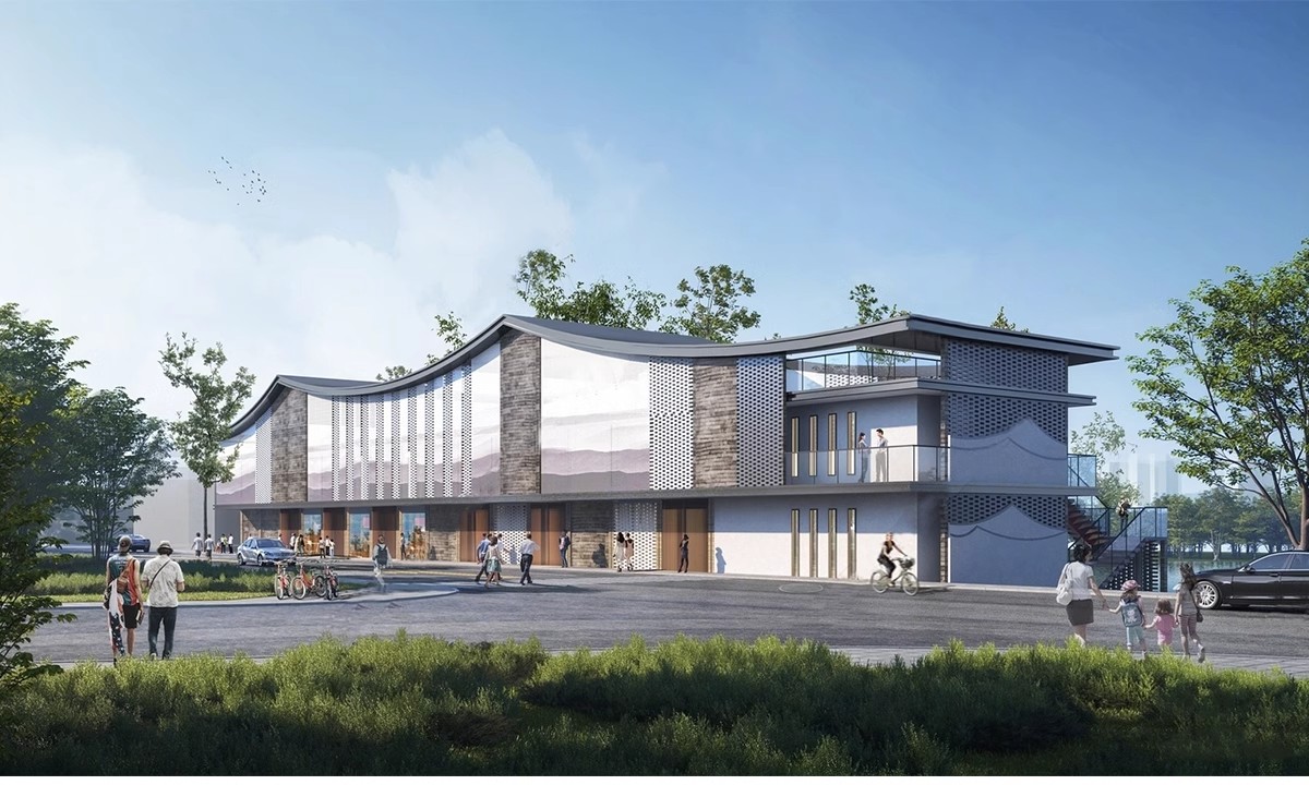 图片[22]-坡屋顶建筑SU模型公建文化展览馆服务中心新中式折线建筑草图大师-大怪兽分享