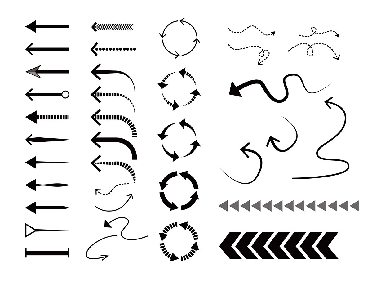 图片[22]-分析图常用箭头线条PSD源文件竞赛风格建筑景观设计PS文件素材库-大怪兽分享