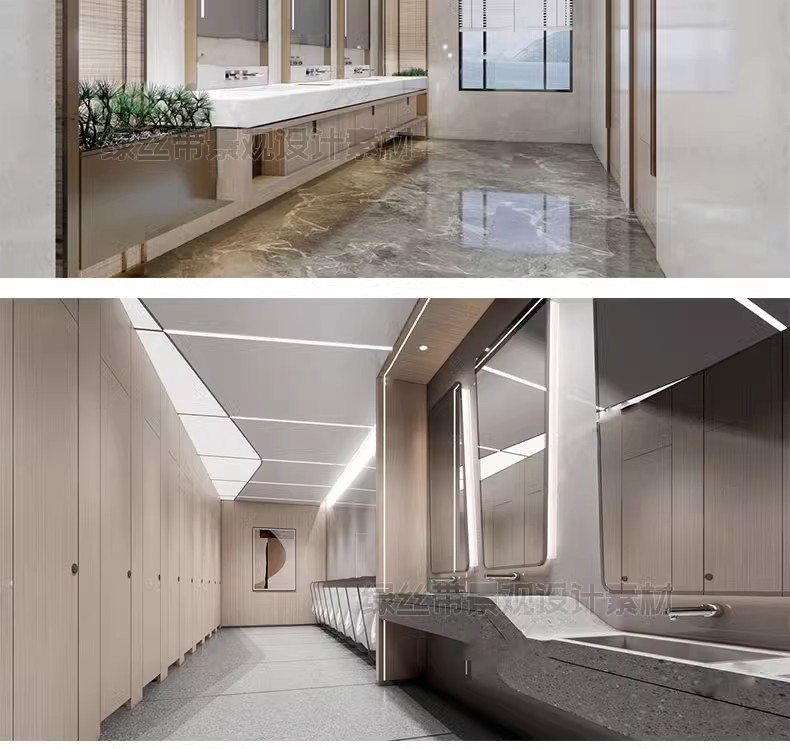 图片[33]-公共卫生间工装商场酒店办公室写字楼厕所公厕室内草图大师su模型-大怪兽分享