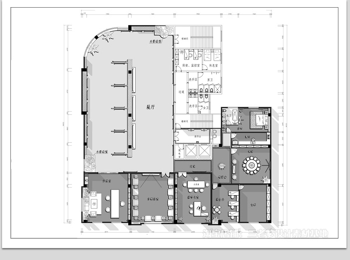图片[24]-文化展厅CAD平面布置图 室内展馆企业科技历史展览馆方案布局设计-大怪兽分享