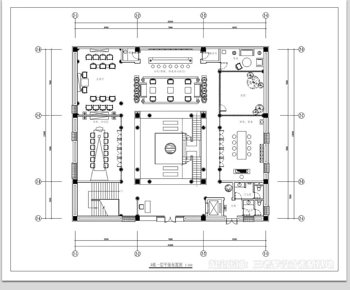 图片[24]-图书馆书吧书咖CAD平面布局图施工图 学校休闲文化阅读室室内设计-大怪兽分享