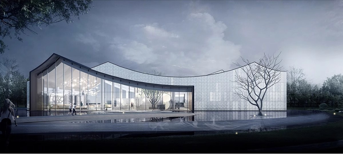 图片[23]-坡屋顶建筑SU模型公建文化展览馆服务中心新中式折线建筑草图大师-大怪兽分享