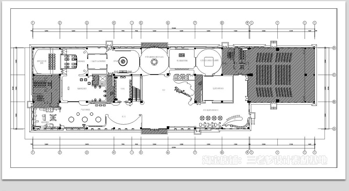 图片[25]-文化展厅CAD平面布置图 室内展馆企业科技历史展览馆方案布局设计-大怪兽分享