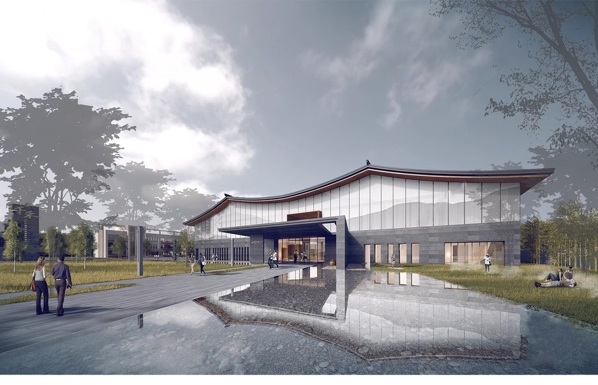 图片[24]-坡屋顶建筑SU模型公建文化展览馆服务中心新中式折线建筑草图大师-大怪兽分享