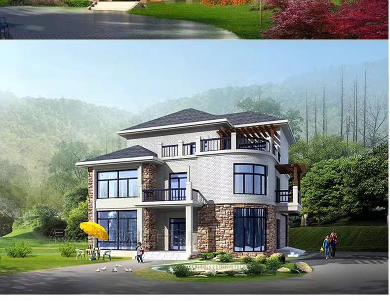 图片[35]-自建房别墅建筑新农村乡村效果施工图三层房屋结构设计图cad图纸-大怪兽分享