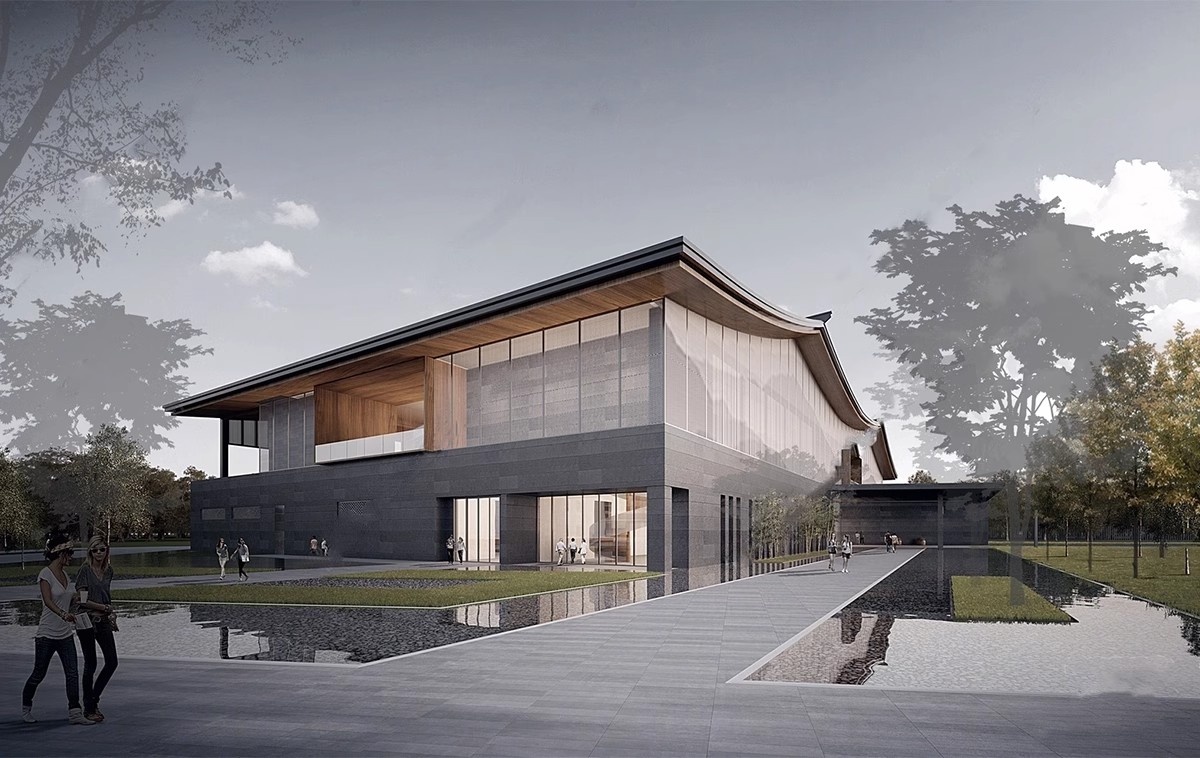 图片[25]-坡屋顶建筑SU模型公建文化展览馆服务中心新中式折线建筑草图大师-大怪兽分享