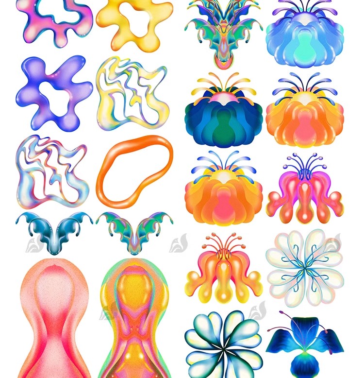 图片[23]-多彩艺术抽象几何插画海报模板3D渐变平面图案kv设计PNG免扣素材-大怪兽分享