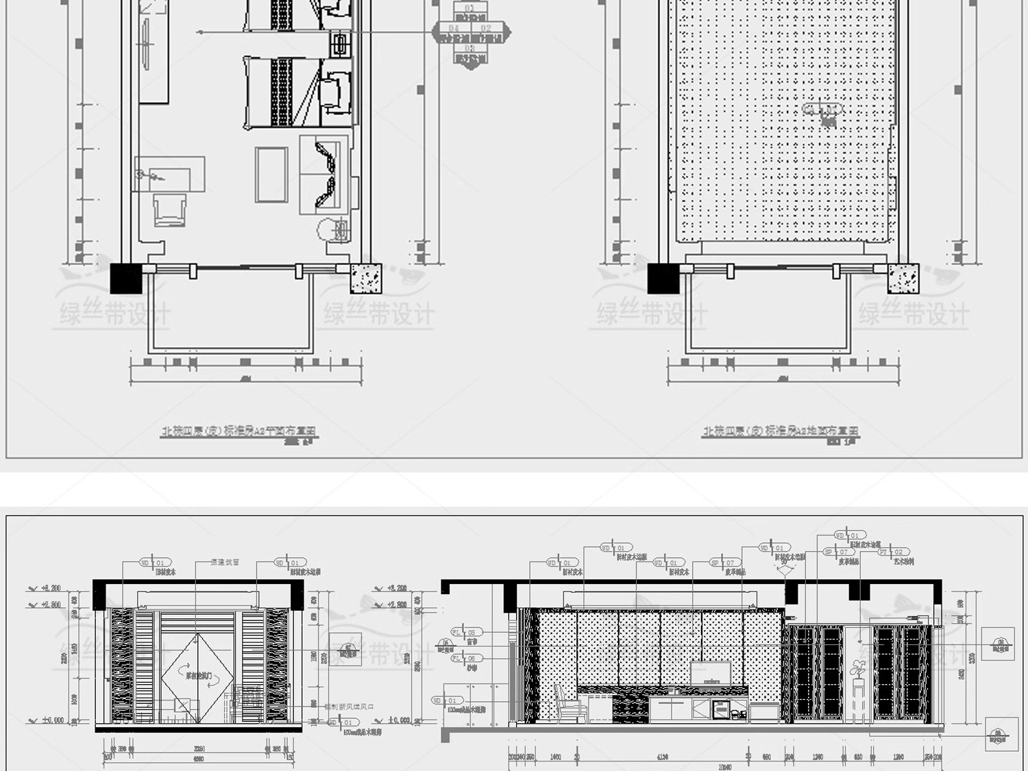 图片[37]-民宿酒店室内装修设计度假客栈客房CAD施工图方案布局布置 平面图-大怪兽分享