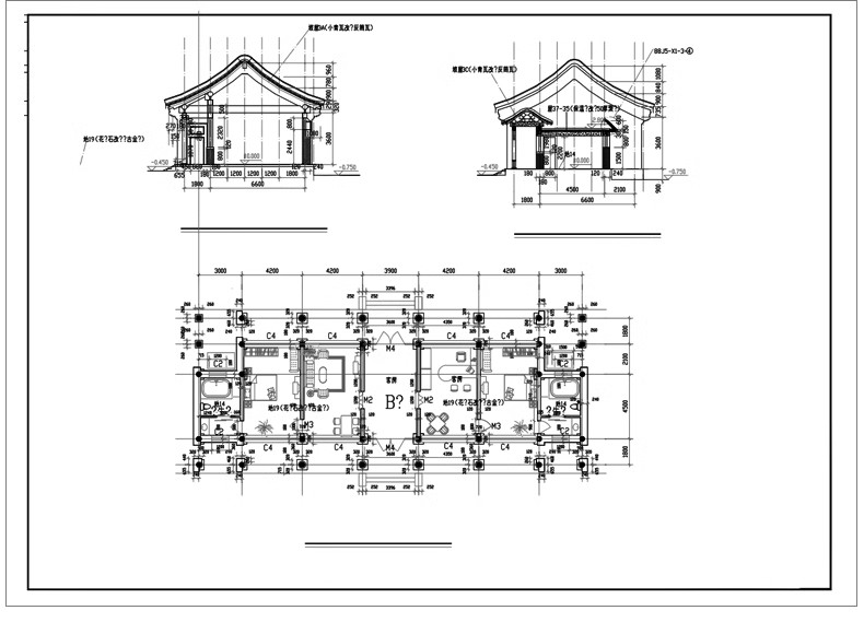 图片[35]-80套，四合院CAD施工图 建筑方案平面布置图纸中式仿古农村自建房素材-大怪兽分享