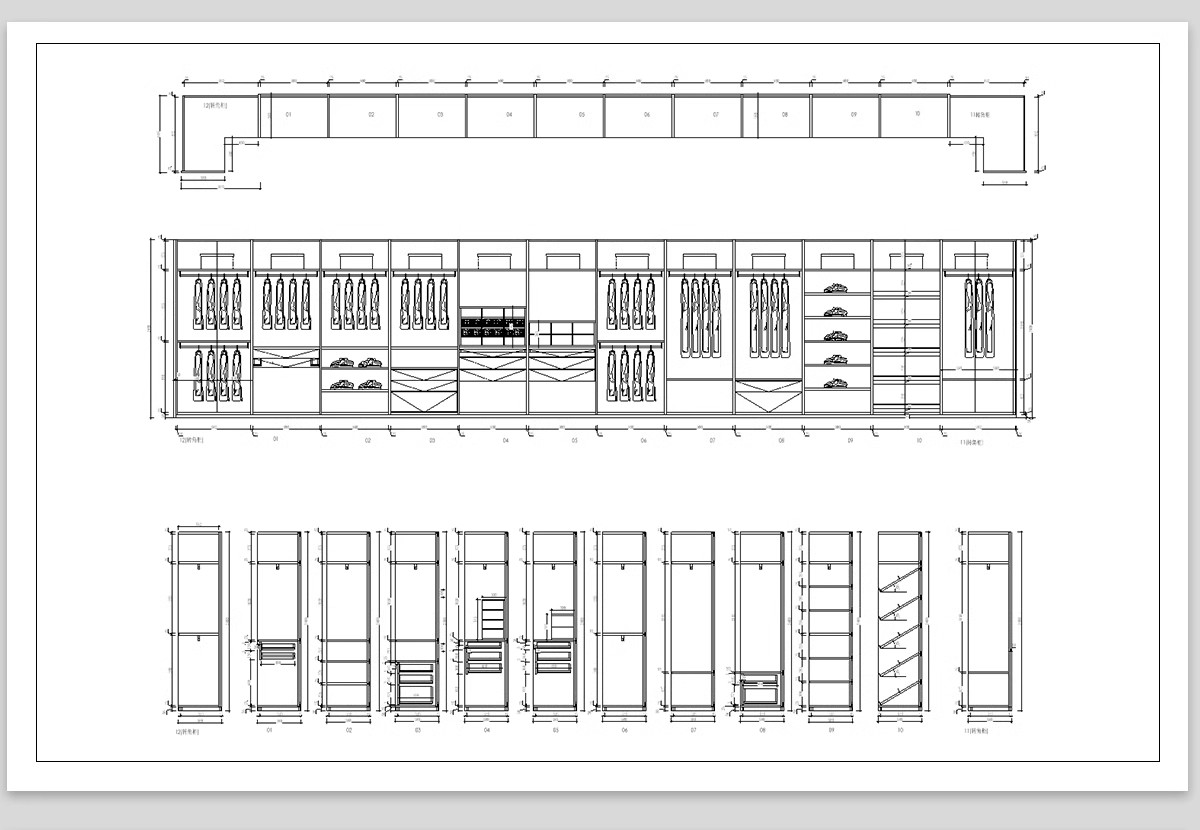 图片[28]-家装衣柜酒橱柜子榻榻米书柜鞋柜家具CAD图库平立面施工图纸设计-大怪兽分享