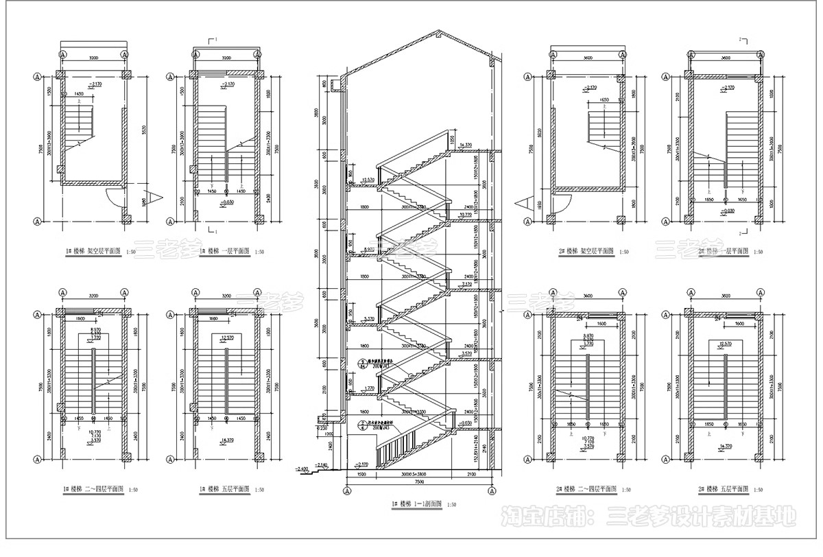 图片[28]-教学楼CAD施工图 综合楼小学中学大学建筑方案设计图库平面布局图-大怪兽分享