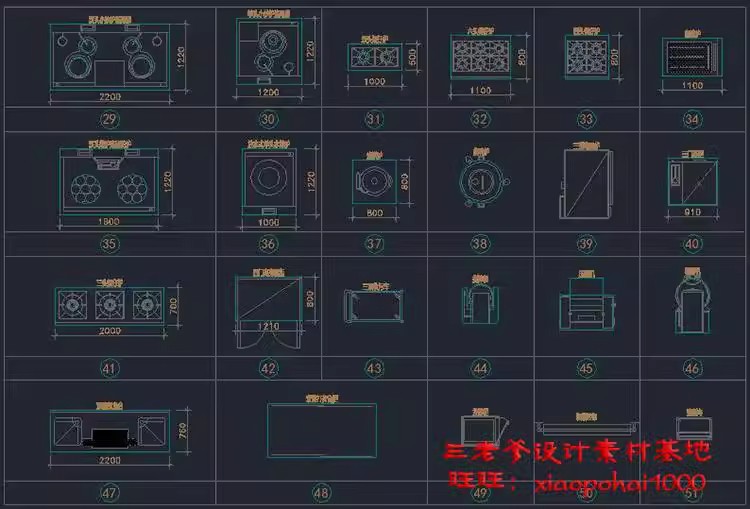 图片[27]-室内设计CAD图库家具模型 家装工装施工中式欧式平面立面图块素材-大怪兽分享