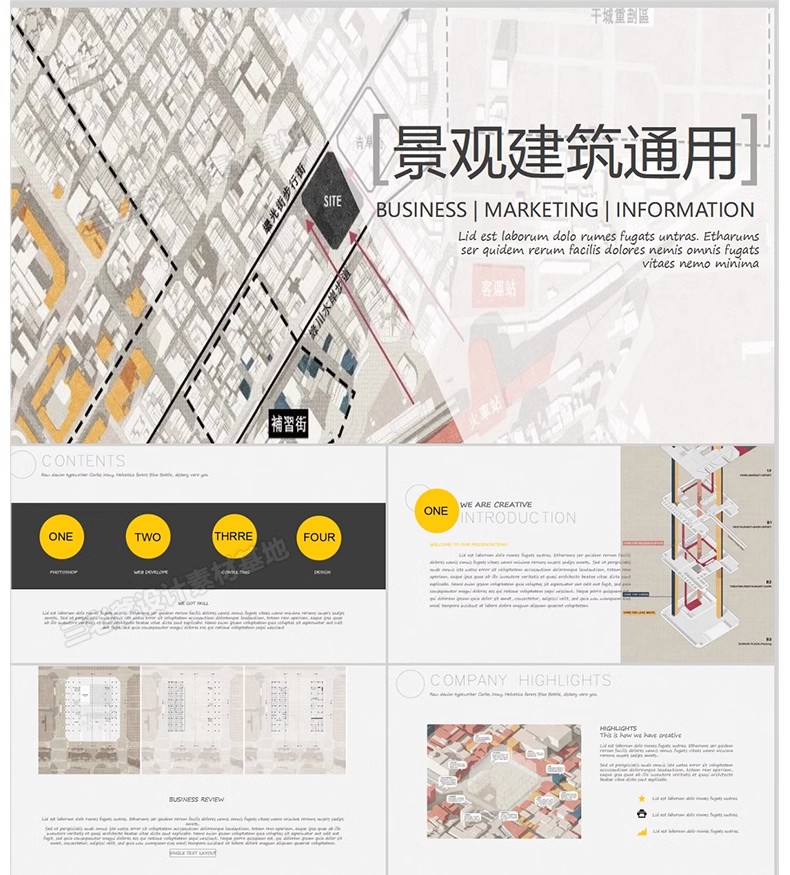 图片[16]-建筑景观园林规划作品集ppt模板国外小清新设计项目方案汇报排版-大怪兽分享