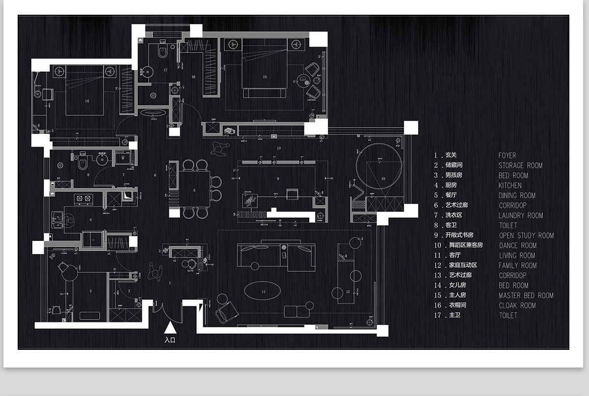 图片[22]-100种，家装室内相同户型图改造不同设计方案CAD平面图布局图合集-大怪兽分享