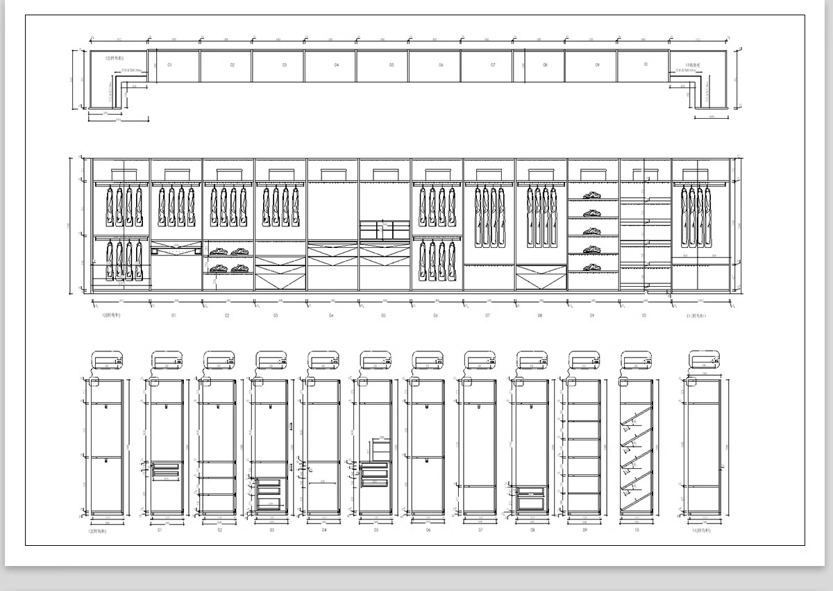 图片[34]-家装衣柜酒橱柜子榻榻米书柜鞋柜家具CAD图库平立面施工图纸设计-大怪兽分享
