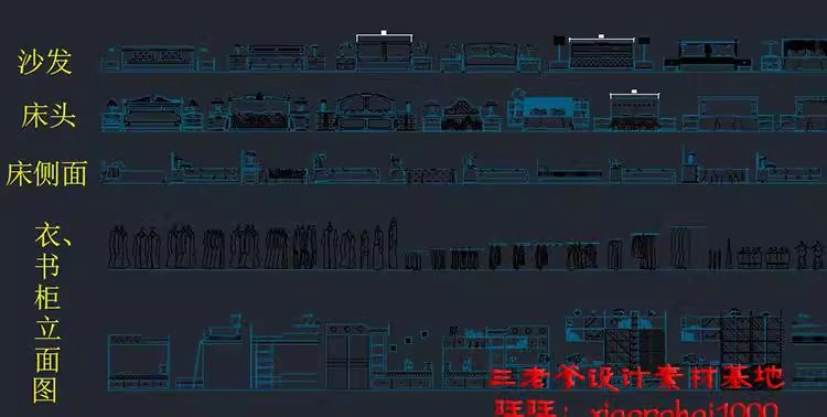 图片[33]-室内设计CAD图库家具模型 家装工装施工中式欧式平面立面图块素材-大怪兽分享