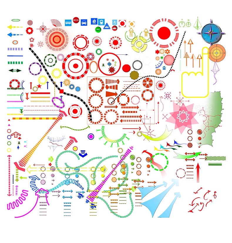 图片[33]-分析图常用箭头线条PSD源文件竞赛风格建筑景观设计PS文件素材库-大怪兽分享