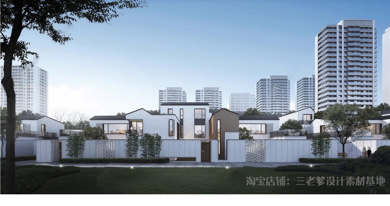 图片[34]-坡屋顶建筑SU模型公建文化展览馆服务中心新中式折线建筑草图大师-大怪兽分享