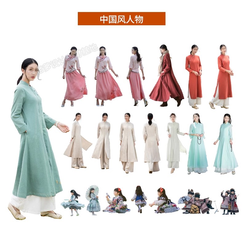 图片[35]-人物青年老人小孩子PS后期素材建筑效果图后期鸟瞰亚洲人PNG免抠-大怪兽分享