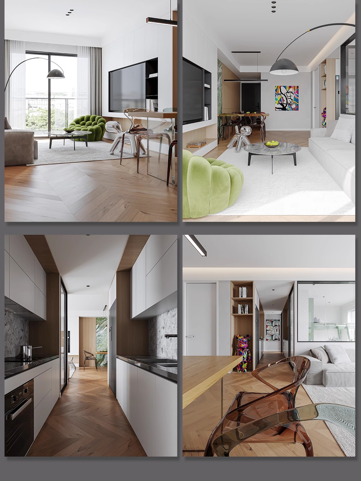 图片[46]-小户型装修设计二居室一居室全屋实景效果图现代北欧室内cad图纸-大怪兽分享