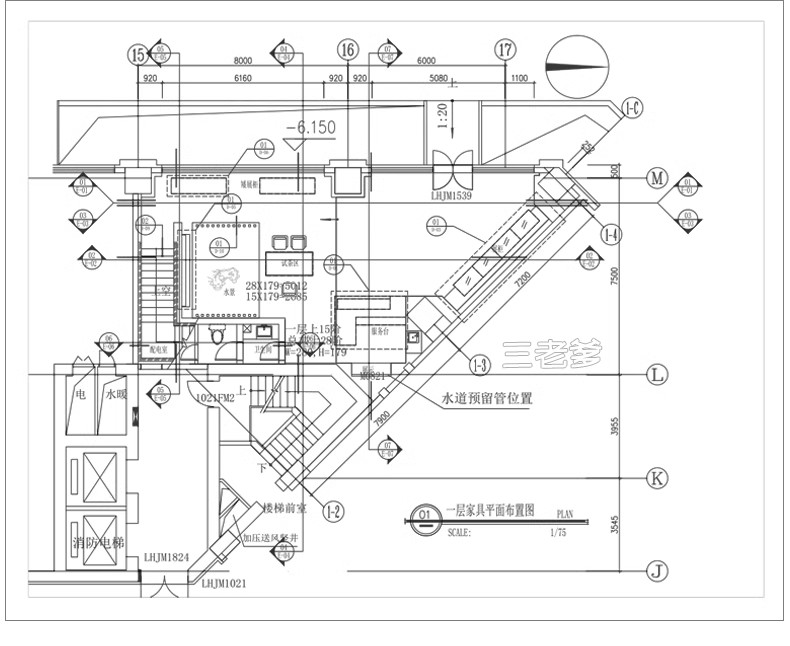 图片[22]-茶室茶楼茶馆CAD施工图 会所茶社室内设计装修平面布局图方案素材-大怪兽分享