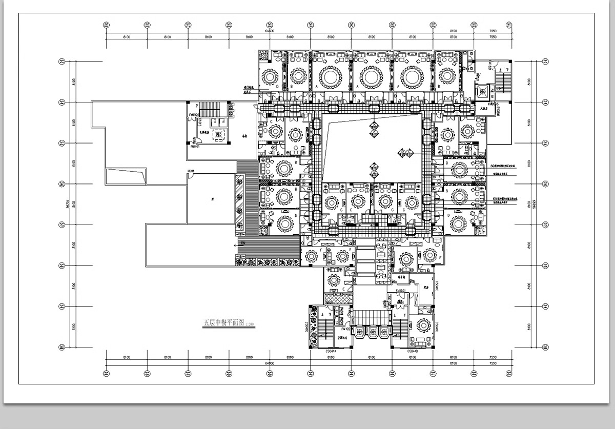 图片[24]-餐饮饭店CAD图块图库空间设计餐厅奶茶店酒吧餐桌椅卡座施工图-大怪兽分享