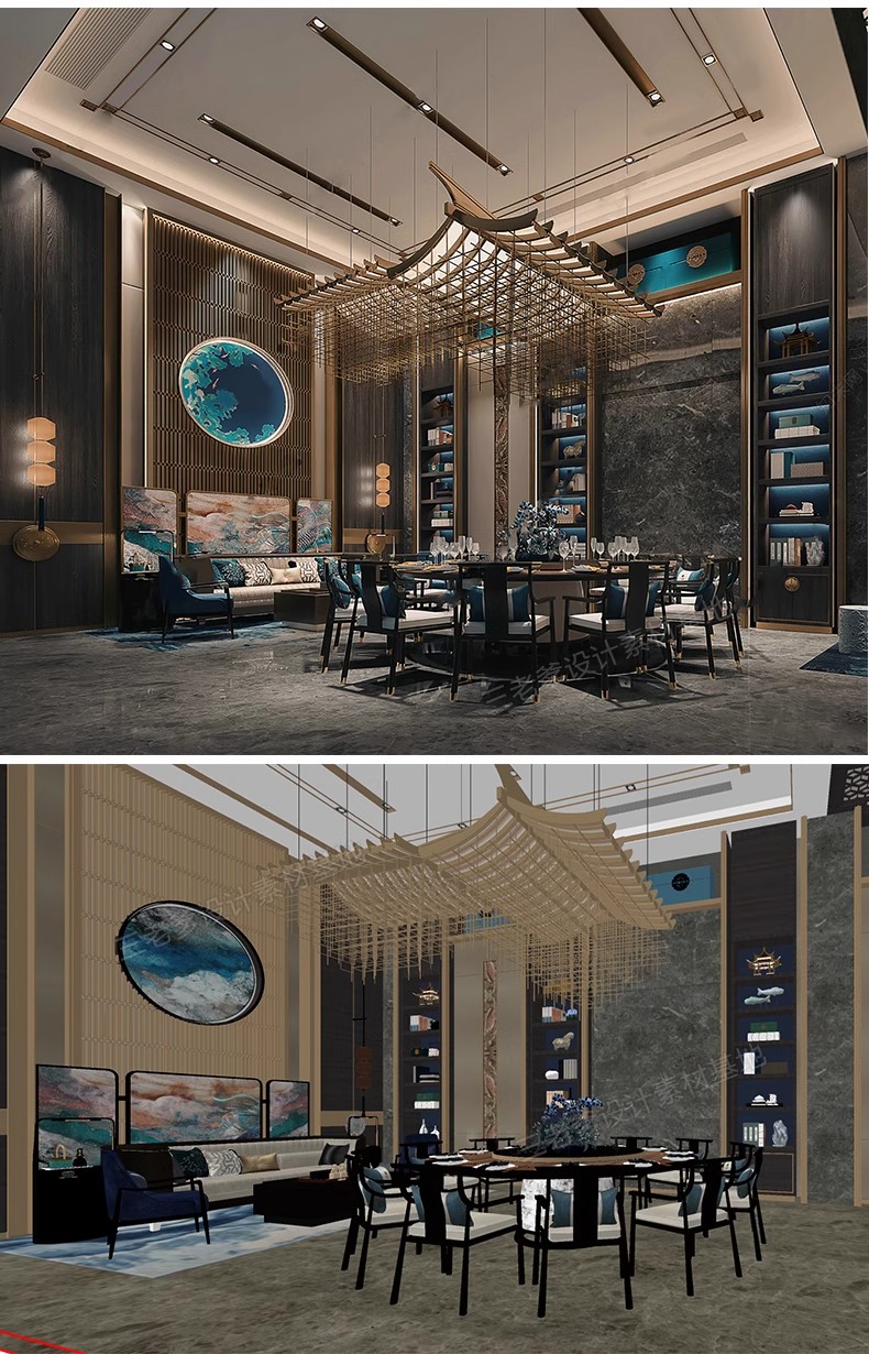图片[34]-草图大师 新中式餐厅包厢 酒店包厢 包间包房餐馆餐饮空间 SU模型-大怪兽分享