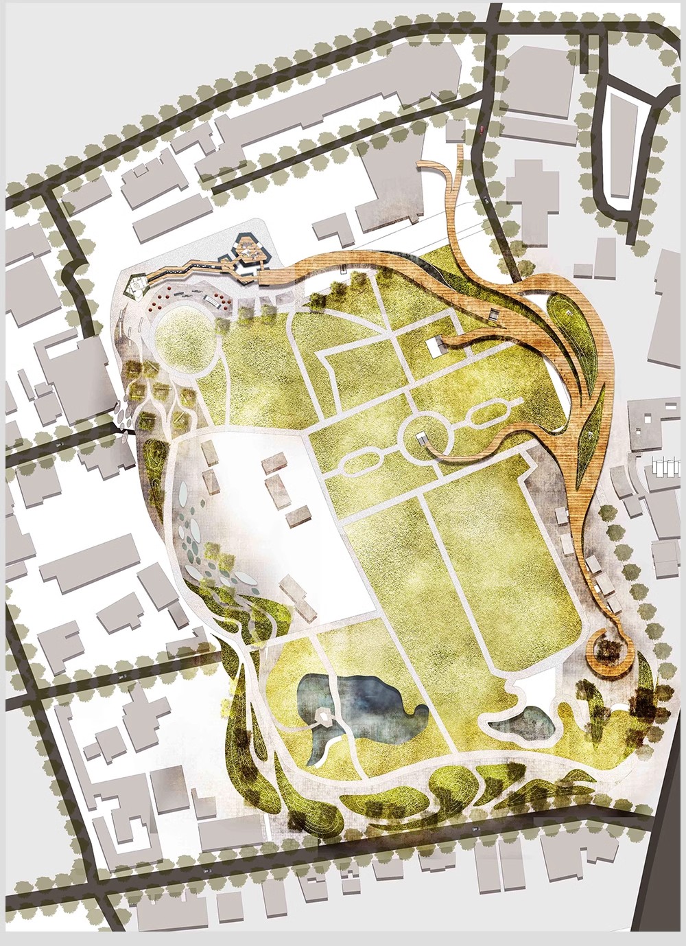 图片[24]-小清新建筑景观总平面图PSD分层园林公园广场彩平图竞赛风PS素材-大怪兽分享