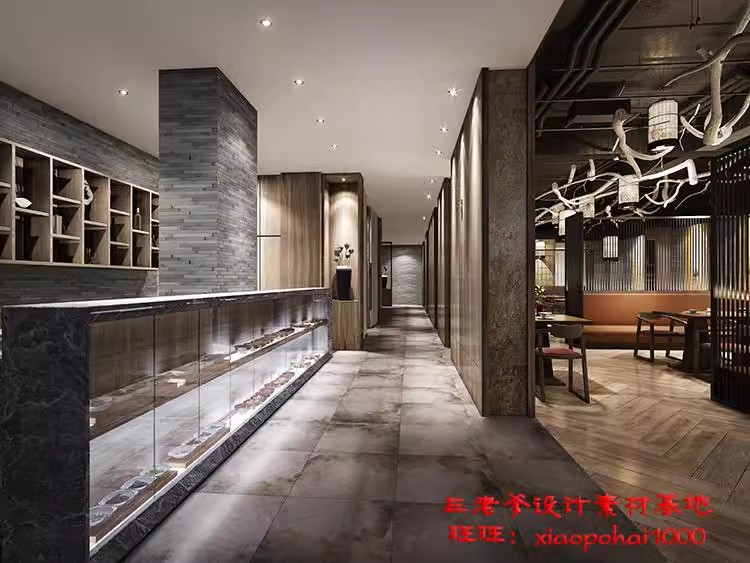 图片[40]-餐饮空间CAD施工图纸 3D模型效果图平面中式茶餐厅快餐饭店su全套-大怪兽分享