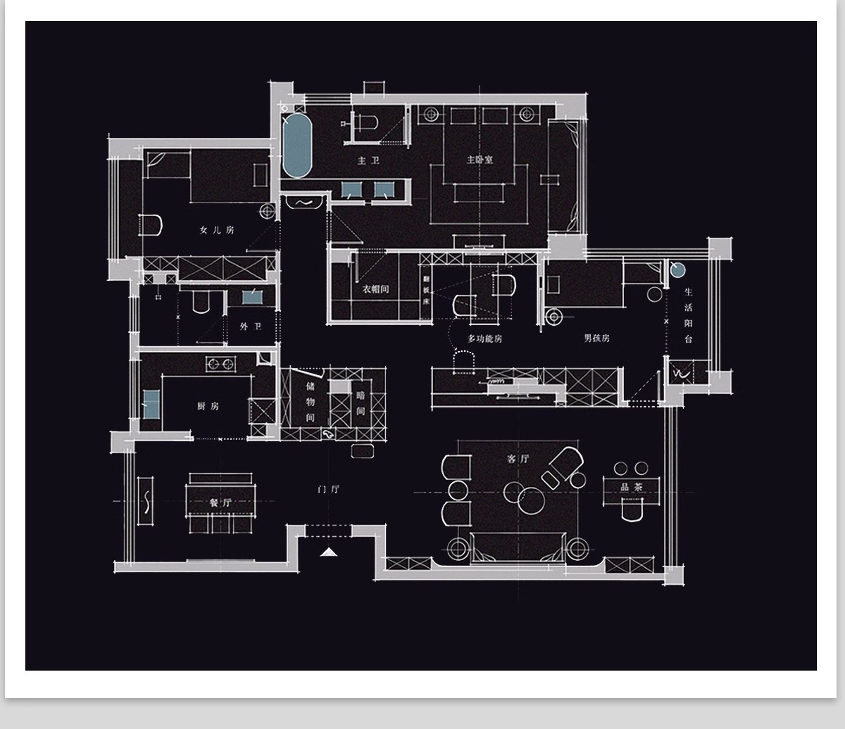 图片[27]-100种，家装室内相同户型图改造不同设计方案CAD平面图布局图合集-大怪兽分享