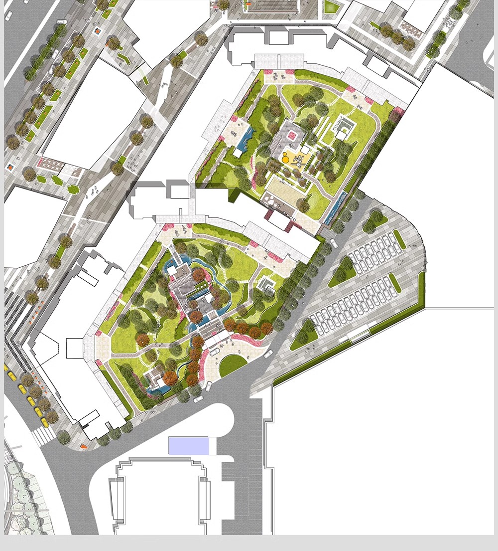 图片[25]-小清新建筑景观总平面图PSD分层园林公园广场彩平图竞赛风PS素材-大怪兽分享