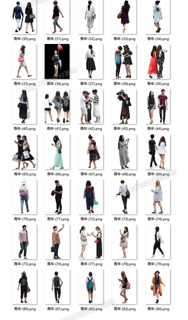 图片[39]-人物青年老人小孩子PS后期素材建筑效果图后期鸟瞰亚洲人PNG免抠-大怪兽分享