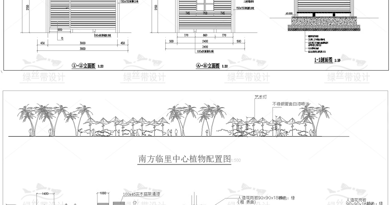 图片[28]-园林景观小 木屋木房子景区生态建筑小品做法详图CAD施工图大样图-大怪兽分享