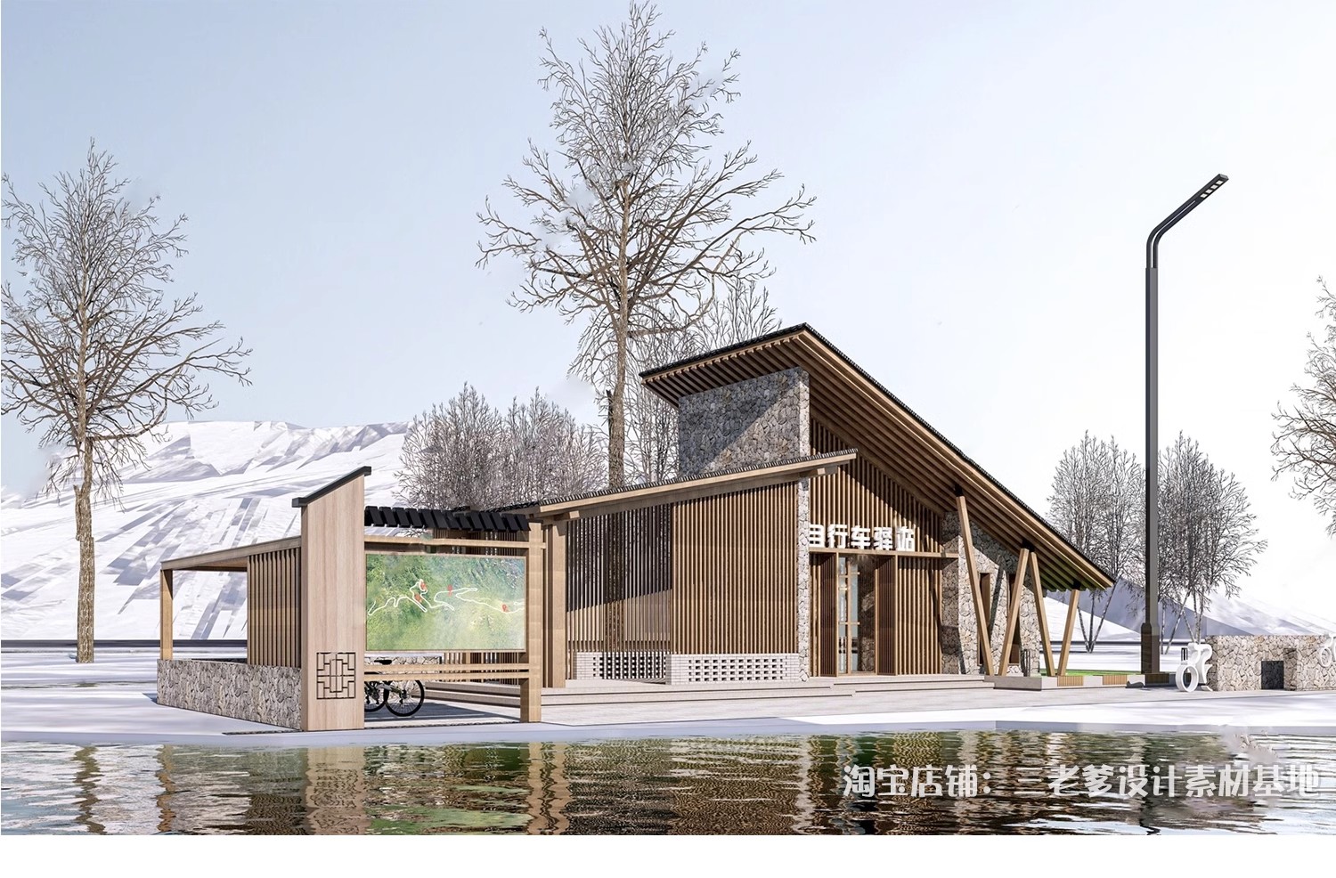 图片[40]-坡屋顶建筑SU模型公建文化展览馆服务中心新中式折线建筑草图大师-大怪兽分享