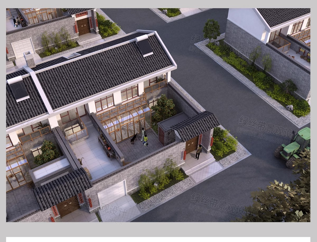 图片[49]-新 中式四合院建筑民宿豪宅别墅乡村自建房院子效果图CAD施工图纸-大怪兽分享