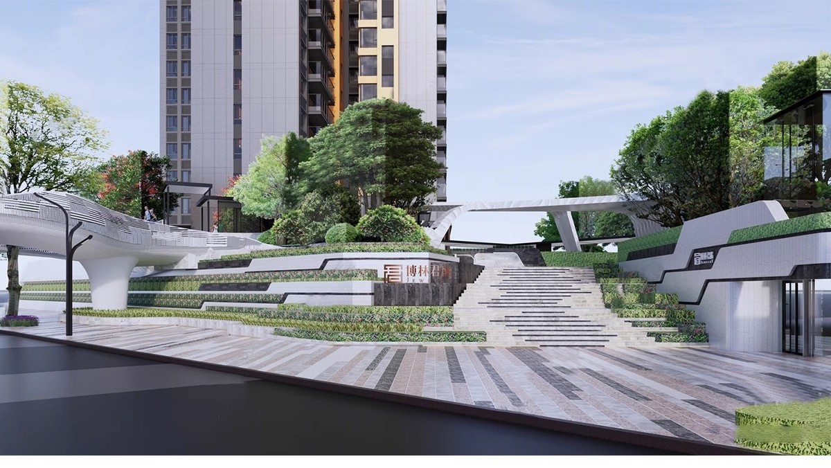 图片[22]-无障碍坡道楼梯景观阶梯公园台阶高差地形草图大师SU模型广场山地-大怪兽分享