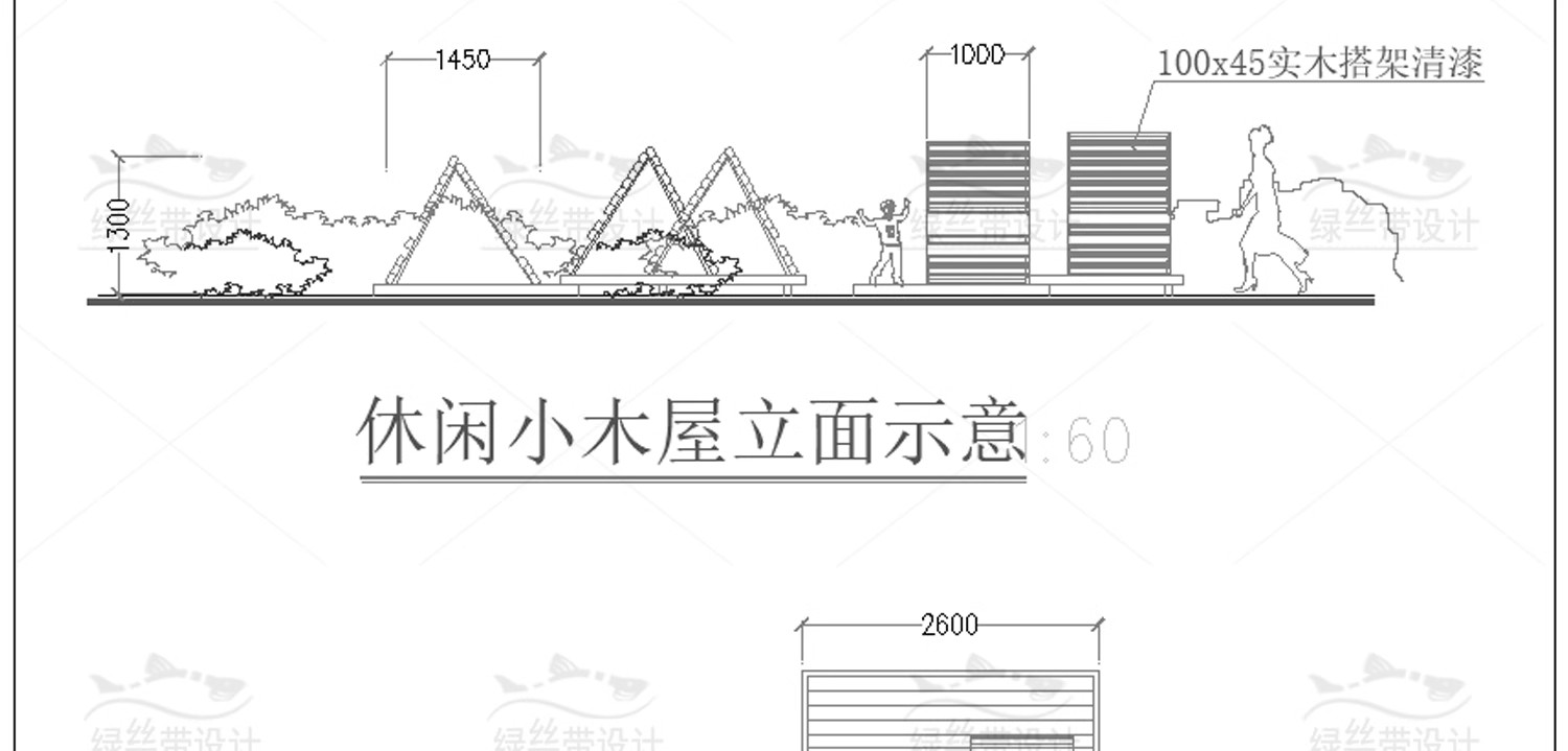 图片[30]-园林景观小 木屋木房子景区生态建筑小品做法详图CAD施工图大样图-大怪兽分享