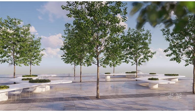 图片[23]-现代商业街广场景观座椅SU模型积木趣味种植树池坐凳小品草图大师-大怪兽分享