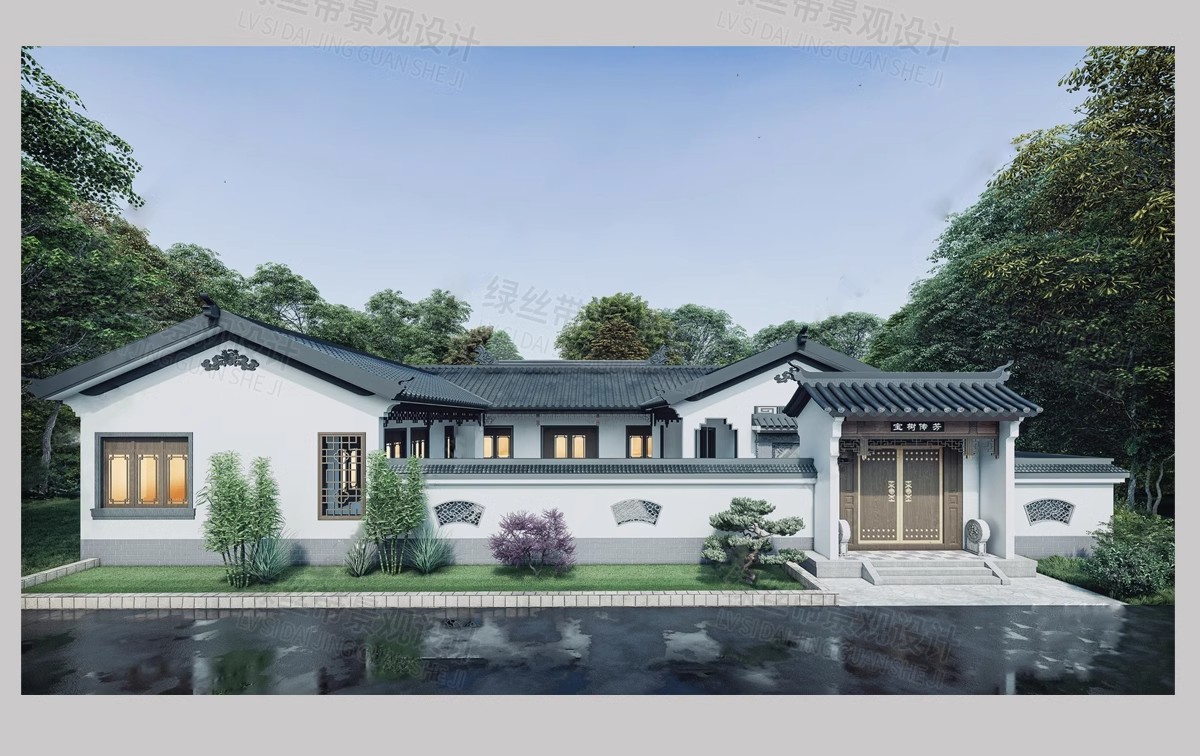 图片[51]-新 中式四合院建筑民宿豪宅别墅乡村自建房院子效果图CAD施工图纸-大怪兽分享