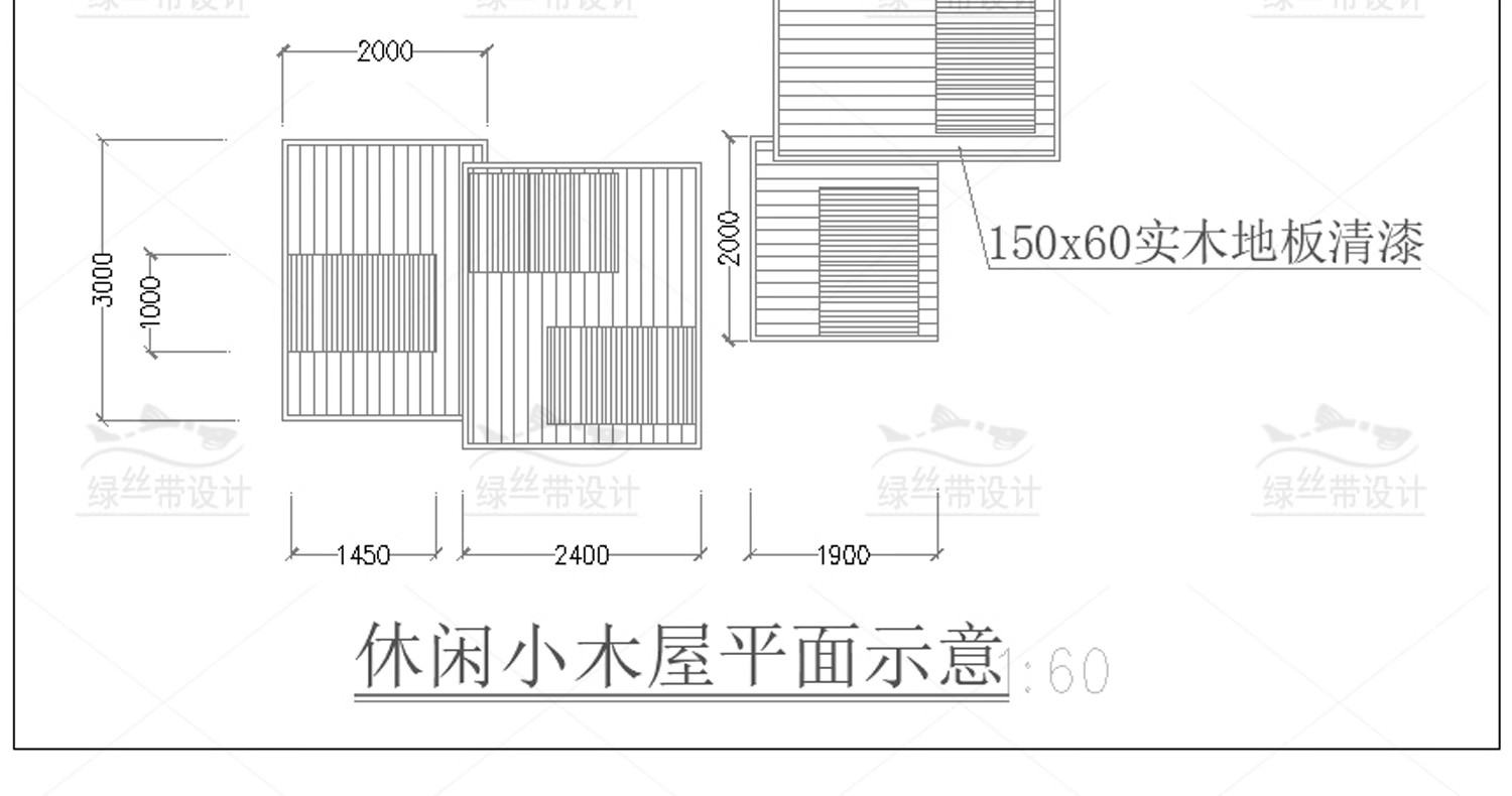 图片[31]-园林景观小 木屋木房子景区生态建筑小品做法详图CAD施工图大样图-大怪兽分享