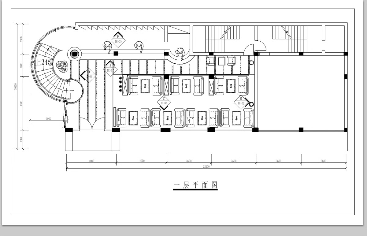 图片[32]-餐饮饭店CAD图块图库空间设计餐厅奶茶店酒吧餐桌椅卡座施工图-大怪兽分享
