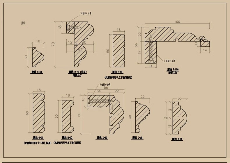 图片[18]-新中式室内家具柜子条案cad图库图块模块节点模块线条图角线素材-大怪兽分享