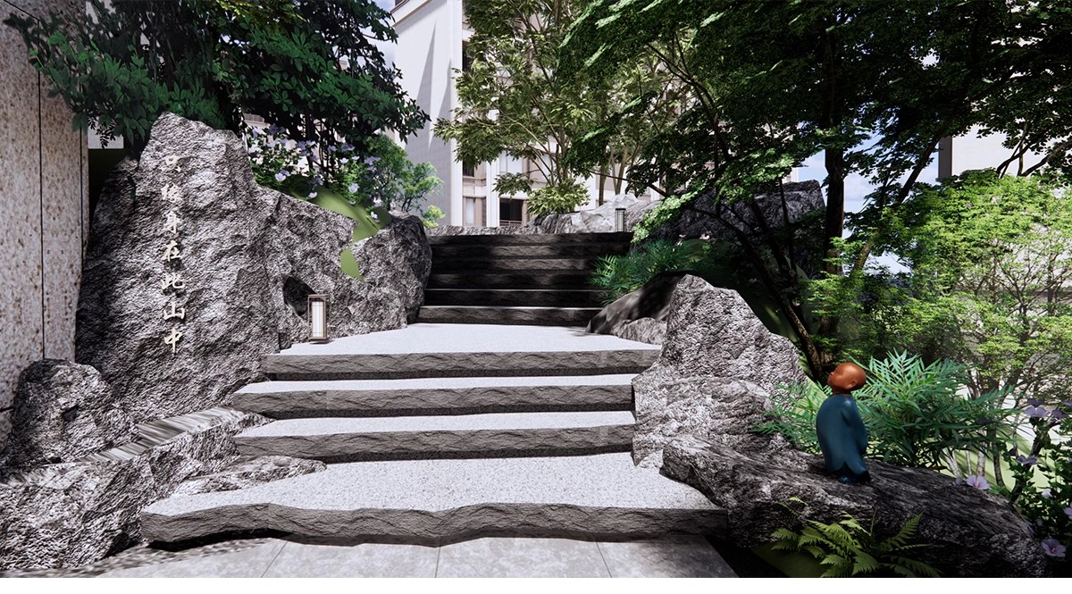 图片[24]-无障碍坡道楼梯景观阶梯公园台阶高差地形草图大师SU模型广场山地-大怪兽分享