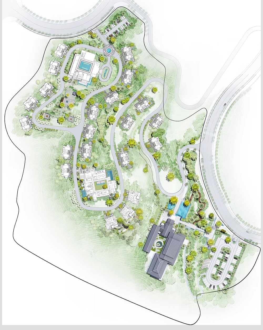 图片[32]-小清新建筑景观总平面图PSD分层园林公园广场彩平图竞赛风PS素材-大怪兽分享