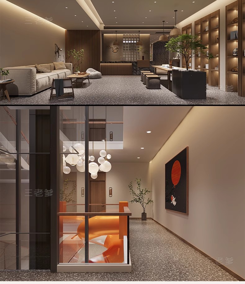 图片[51]-民宿客栈装修设计效果图SU模型全套方案乡村度假酒店CAD施工图纸-大怪兽分享