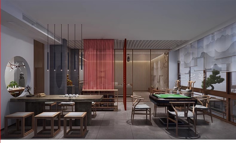 图片[26]-草图大师家装工装棋牌室麻将室围棋包厢包间娱乐室桌椅SU模型素材-大怪兽分享