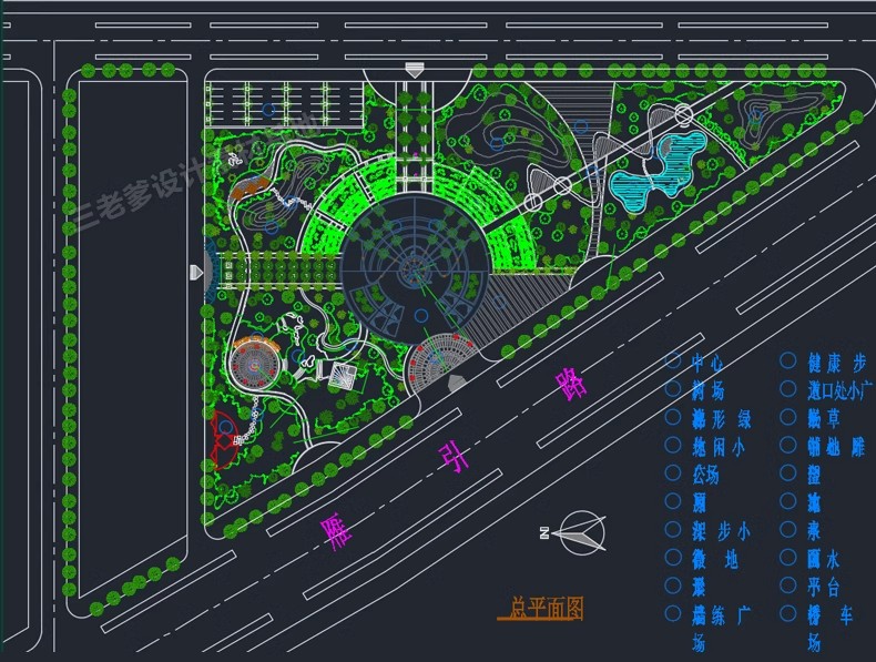 图片[43]-700套，园林景观公园小游园滨水湿地广场全套cad施工图规划平面设计方案-大怪兽分享